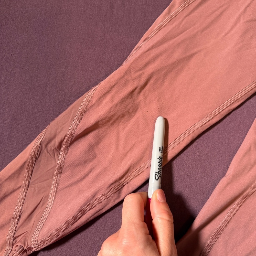 Lululemon Wunder Under HR Crop 23" Scallop Full-On Luxtreme Spiced Chai - Size 0 - Picture 5 of 6